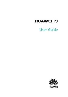 Huawei P9 manual. Camera Instructions.